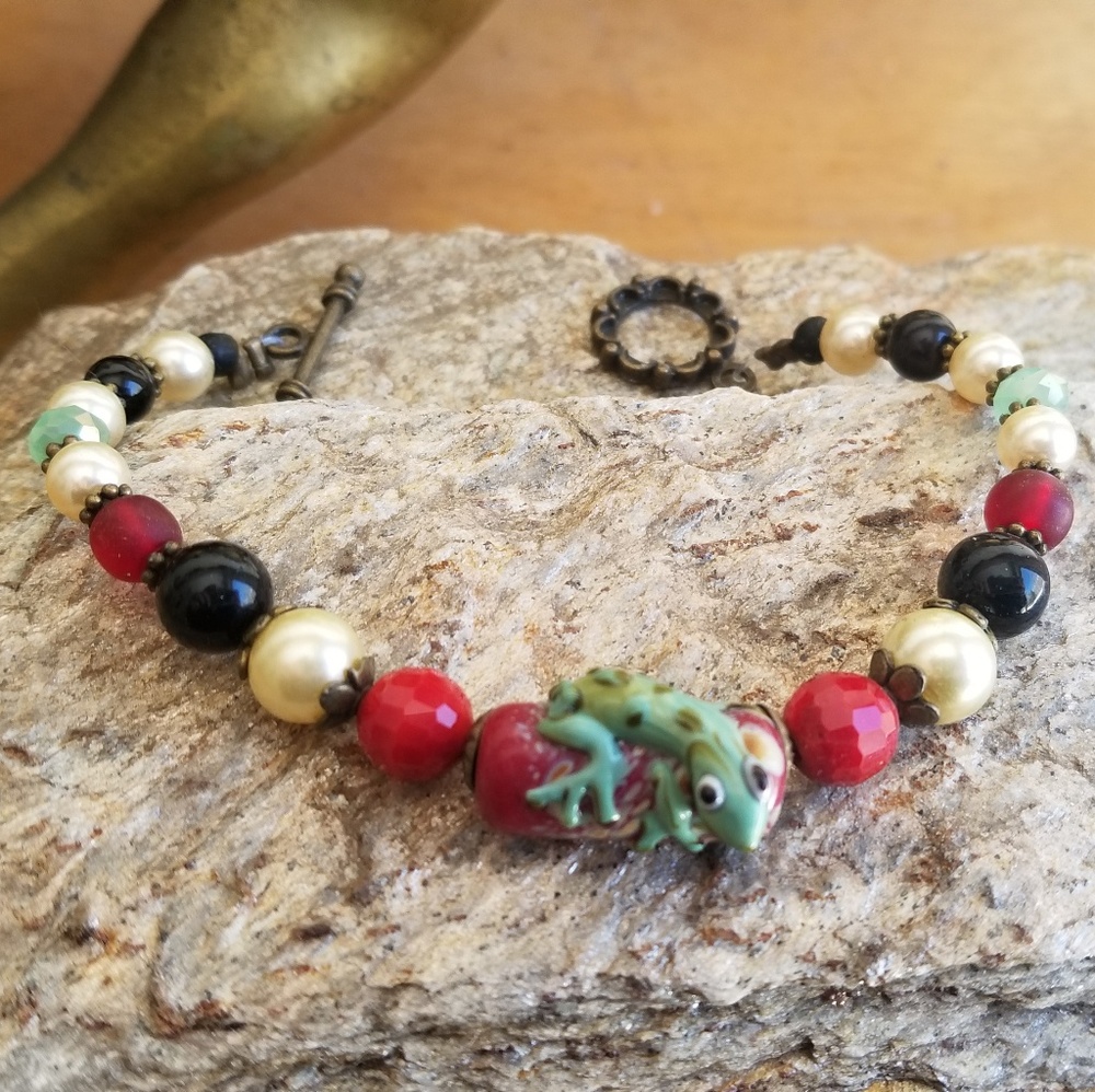 Handmade Natural gemstone and crystal bracelet